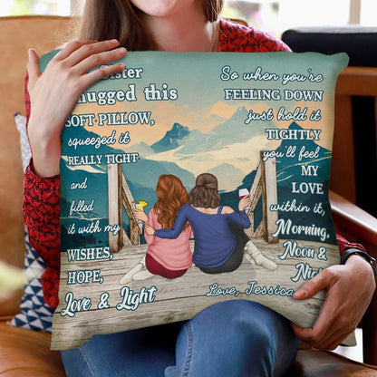 I Hugged This Soft Pillow Squeezed It Really Tight - Anniversary, Holiday Gift For Spouse, Husband, Wife, Couple - Personalized Pillow