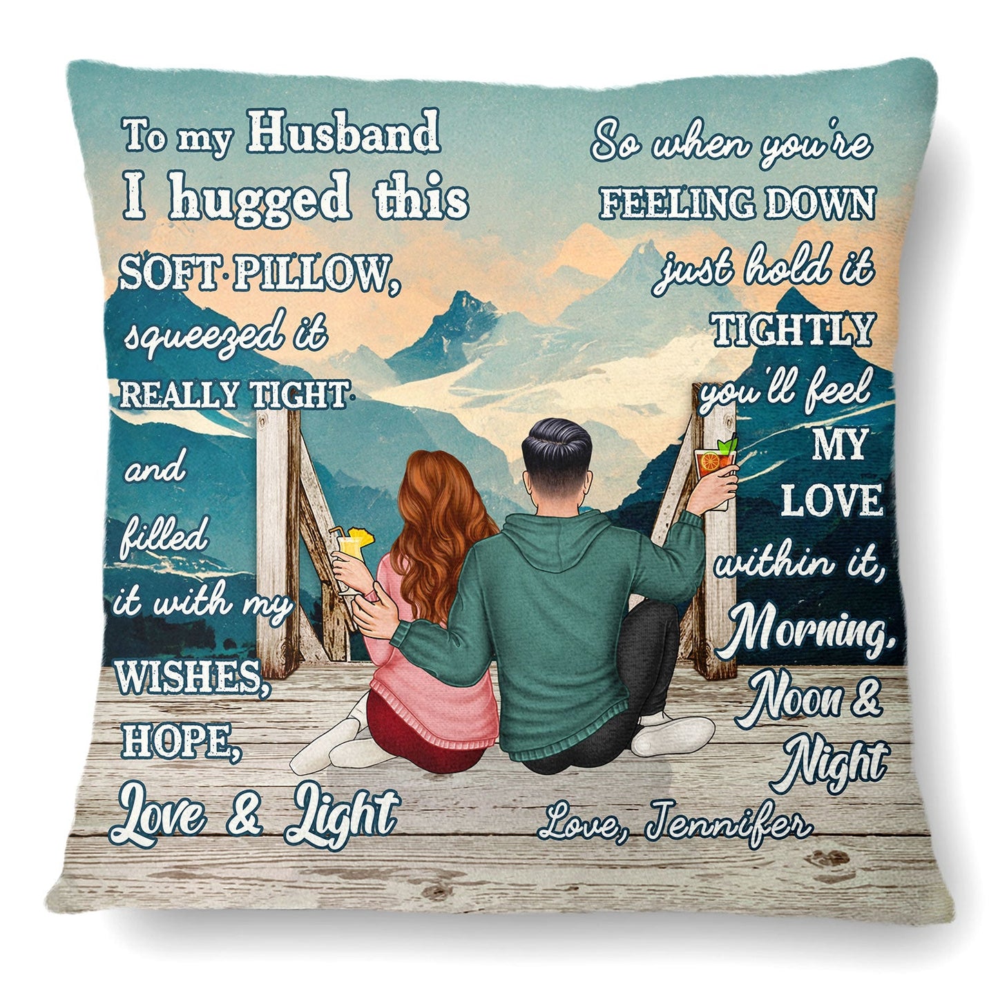 I Hugged This Soft Pillow Squeezed It Really Tight - Anniversary, Holiday Gift For Spouse, Husband, Wife, Couple - Personalized Pillow
