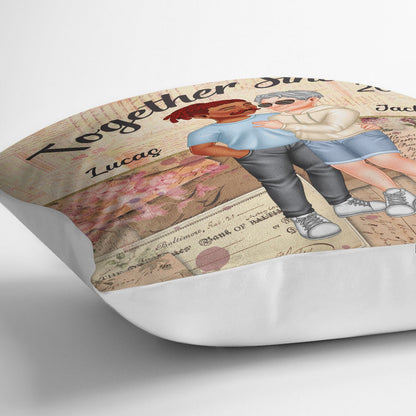 Together Since Arm In Arm - Loving, Anniversary Gift For Couples, Husband, Wife - Personalized Pillow