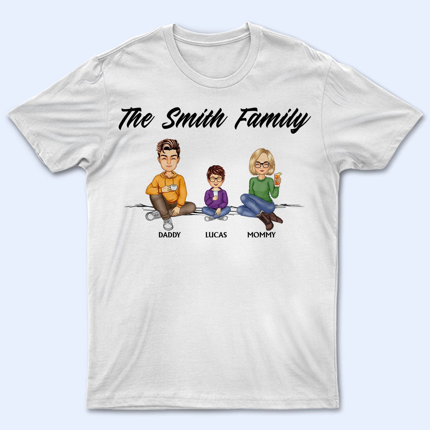 Cartoon - Birthday, Loving Gift For Family, Couple, Parent, Grandparent, Sibling, Bestie - Personalized T Shirt