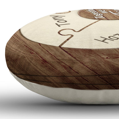 Together We Make A Family - Birthday, Holiday Gift For Parent, Couple, Grandparent - Personalized Heart Shaped Pillow