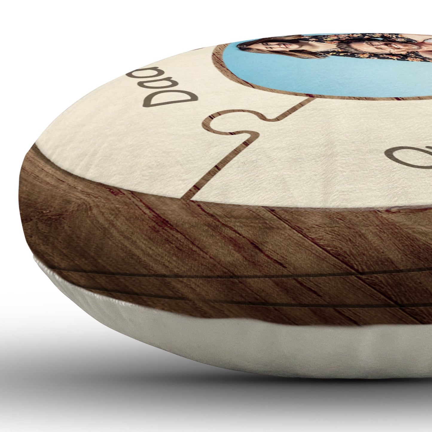 Custom Photo Puzzle Name - Birthday, Holiday Gift For Parent, Couple, Grandparent - Personalized Heart Shaped Pillow