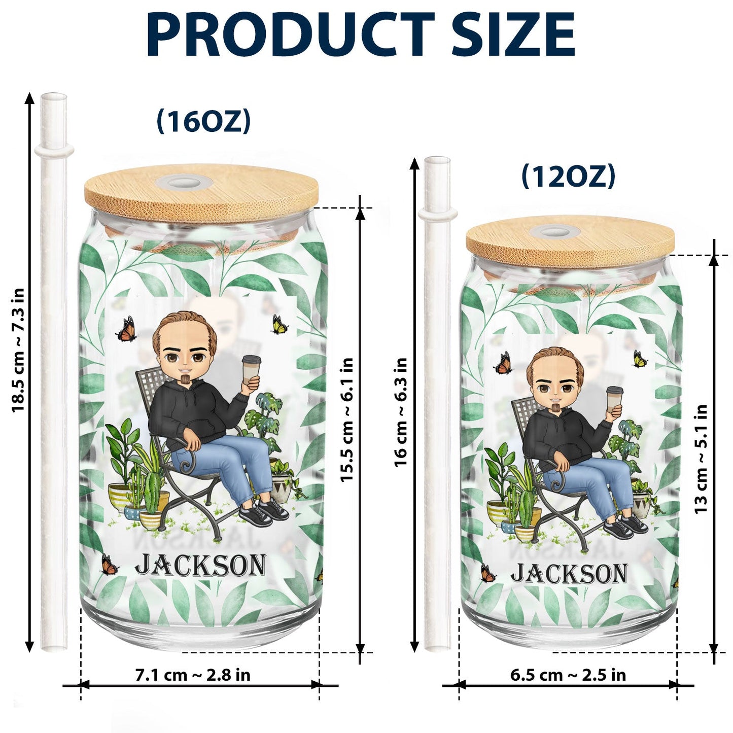 And Into The Garden I Go - Gift For Women, Garden Lovers - Personalized Clear Glass Can