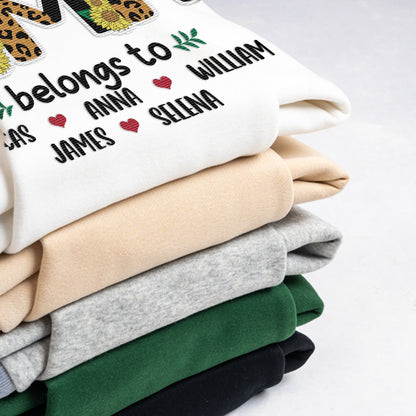 Leopard Title - Birthday, Loving Gift For Nana, Grandma, Mom, Mum, Mother - Personalized Embroidered Sweatshirt