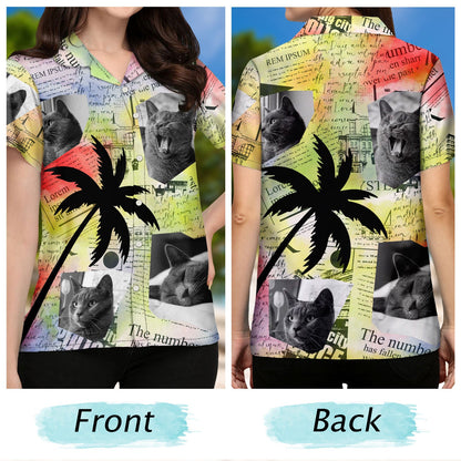 Custom Photo Newspaper Funny Family Pet Face - Gift For Men, Dog And Cat Lovers - Personalized Hawaiian Shirt