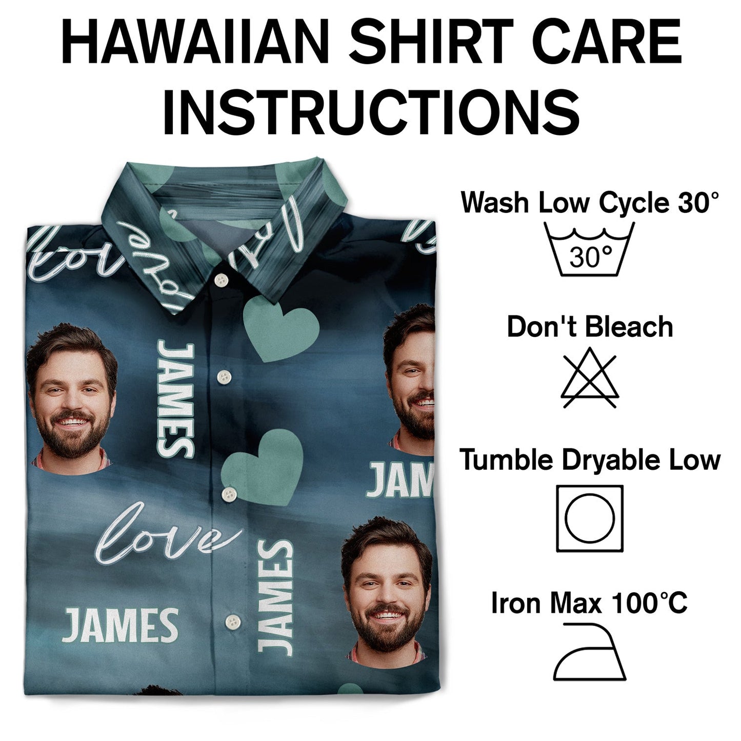 Custom Photo Funny Love - Gift For Husband, Boyfriend - Personalized Hawaiian Shirt