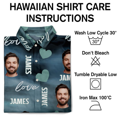 Custom Photo Funny Love - Gift For Husband, Boyfriend - Personalized Hawaiian Shirt