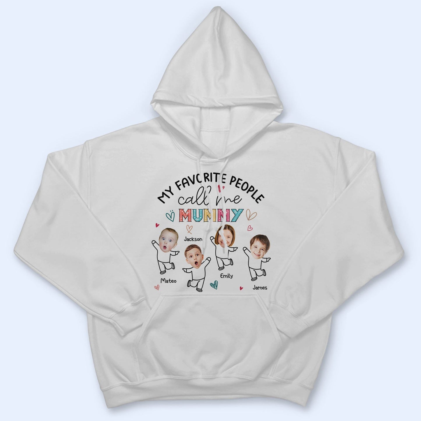 Custom Photo My Favorite People Call Me Nana, Mom - Loving Gift For Mother, Grandma, Grandmother - Personalized T Shirt