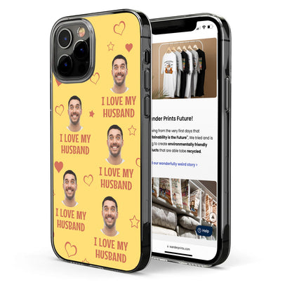 Custom Photo Funny I Love My Lover Husband Wife - Gift For Dog Dad, Cat Dad, Fathers, Pet Lovers - Personalized Clear Phone Case