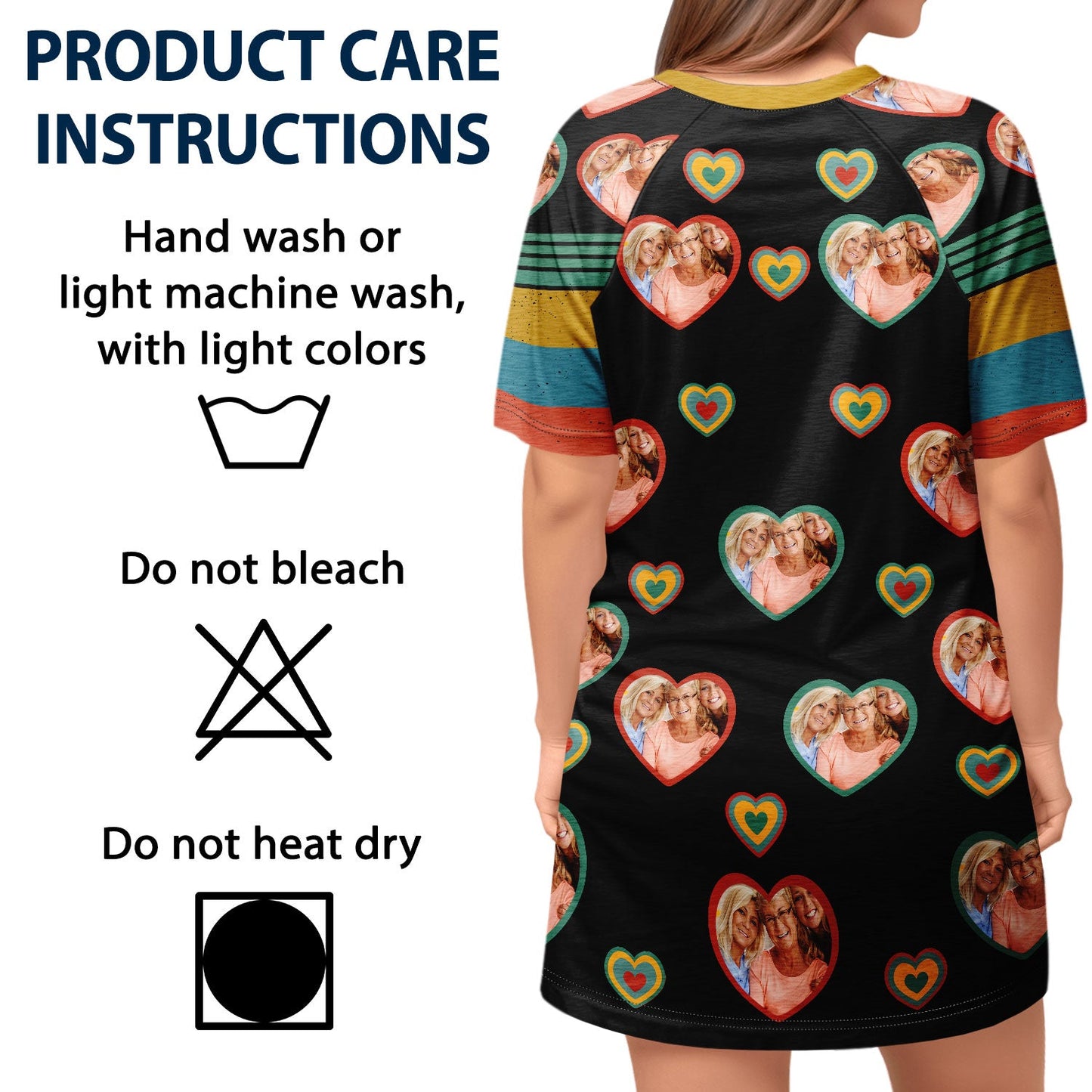 Custom Photo Dear Mom Great Job We're Awesome Thank You - Birthday, Loving Gift For Mum, Mother, Grandma - Personalized Women's Sleep Tee