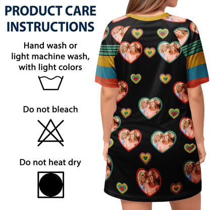 Custom Photo Dear Mom Great Job We're Awesome Thank You - Birthday, Loving Gift For Mum, Mother, Grandma - Personalized Women's Sleep Tee