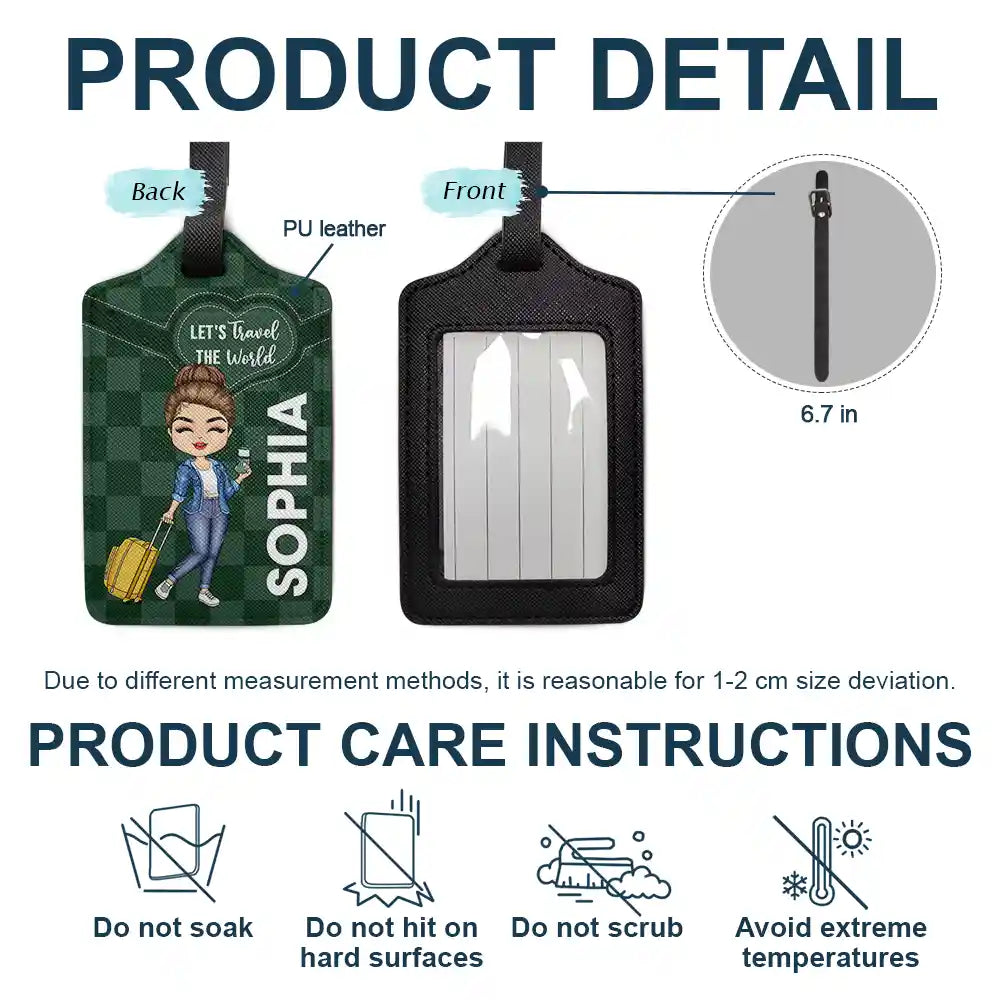 Catch Flights Not Feelings - Personalized Luggage Tag