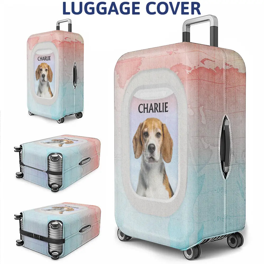 Custom Photo If I Can't Bring My Dog I'm Not Going - Personalized Luggage Cover