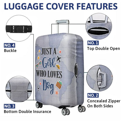 Custom Photo If I Can't Bring My Dog I'm Not Going - Personalized Luggage Cover