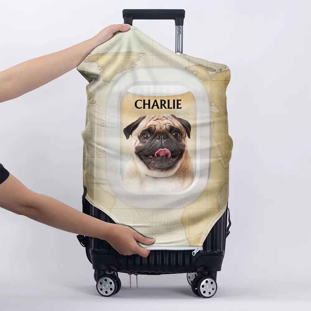 Custom Photo If I Can't Bring My Dog I'm Not Going - Personalized Luggage Cover