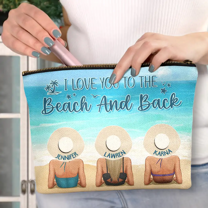 Girls Trip Beaches Booze Besties - Personalized Cosmetic Bag