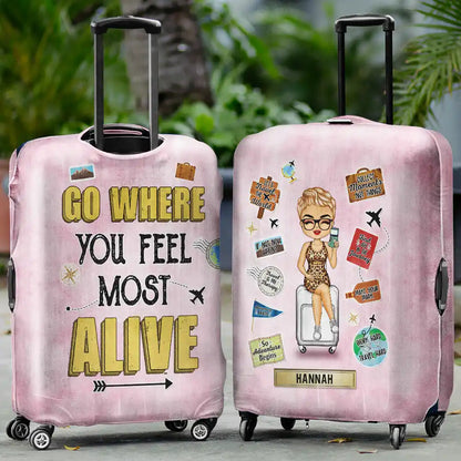 Not All Those Who Wander Are Lost - Personalized Luggage Cover