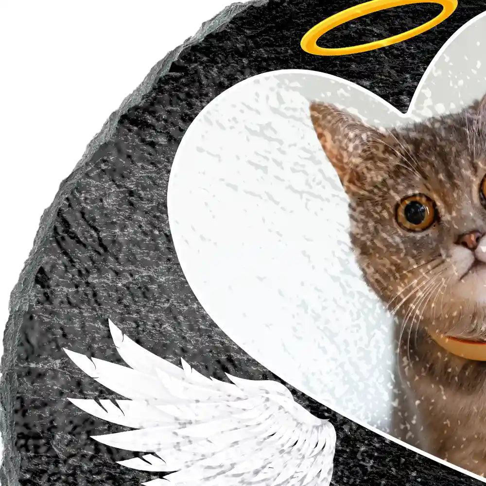 Custom Photo There Is No Earthly Privilege - Personalized Circle Memorial Garden Stone