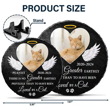 Custom Photo There Is No Earthly Privilege - Personalized Circle Memorial Garden Stone