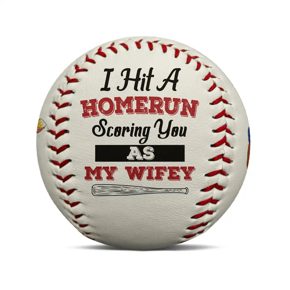 I Hit A Homerun Scoring You As My Hubby Couple - Personalized Baseball, Softball