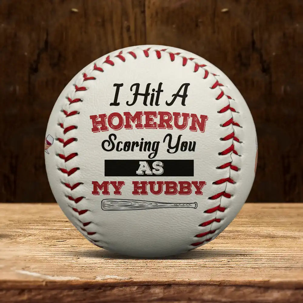 I Hit A Homerun Scoring You As My Hubby Couple - Personalized Baseball, Softball