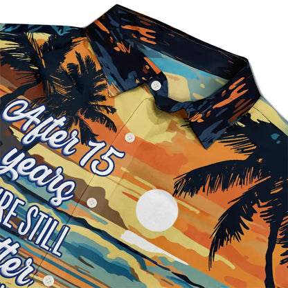 Couple Kissing After Years Hotter Than This Summer - Personalized Hawaiian Shirt