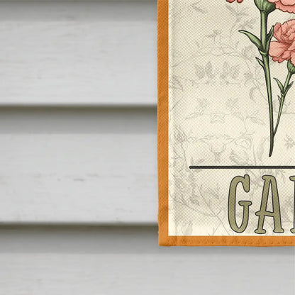 Birth Flowers Bouquet Grandma's Garden - Personalized Flag