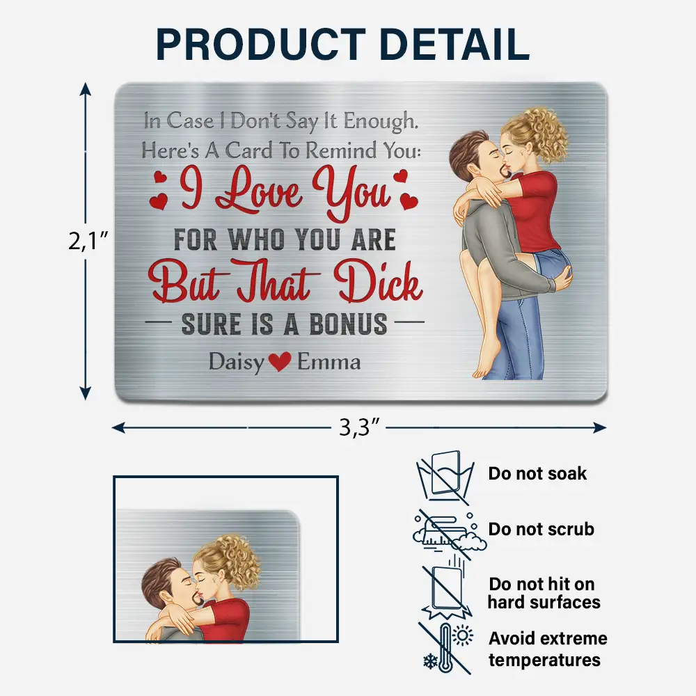 In Case I Don't Say It Enough Carrying Couple - Personalized Aluminum Wallet Card