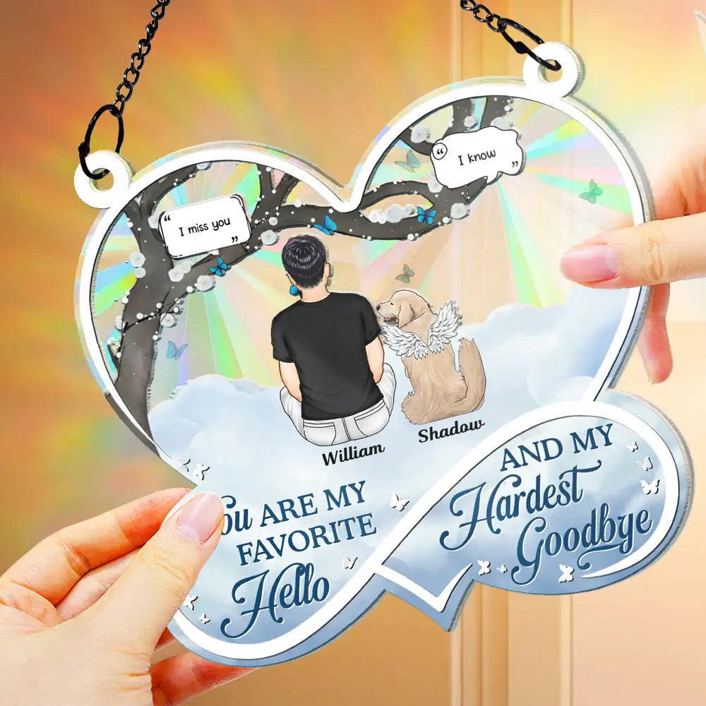 If Love Could Have Saved You Pet Memorial - Personalized Window Hanging Rainbow Suncatcher