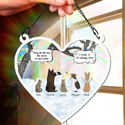 They Still Talk About You Pet Memorial - Personalized Window Hanging Rainbow Suncatcher