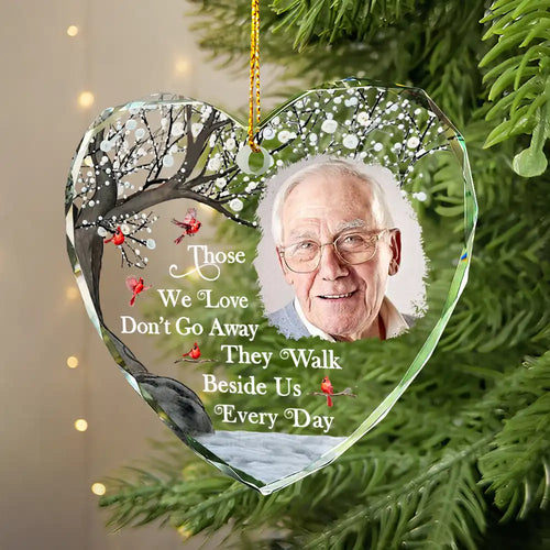 Custom Photo I'm Always With You Memorial - Personalized Heart Shaped Acrylic Ornament