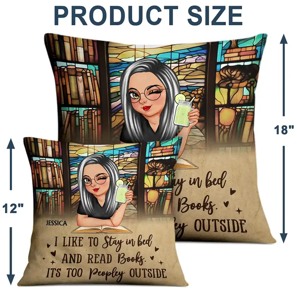 Just A Girl Who Loves Books Reading Lovers - Personalized Pillow