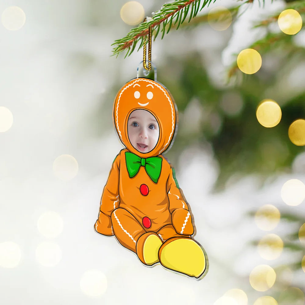 Custom Photo Baby Christmas Costumes - Personalized Cutout Acrylic Ornament