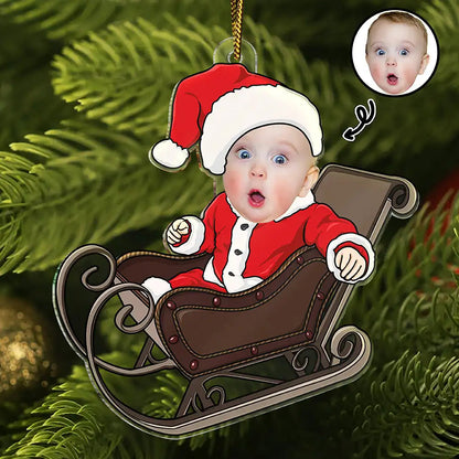 Custom Photo Baby Christmas Costumes - Personalized Cutout Acrylic Ornament