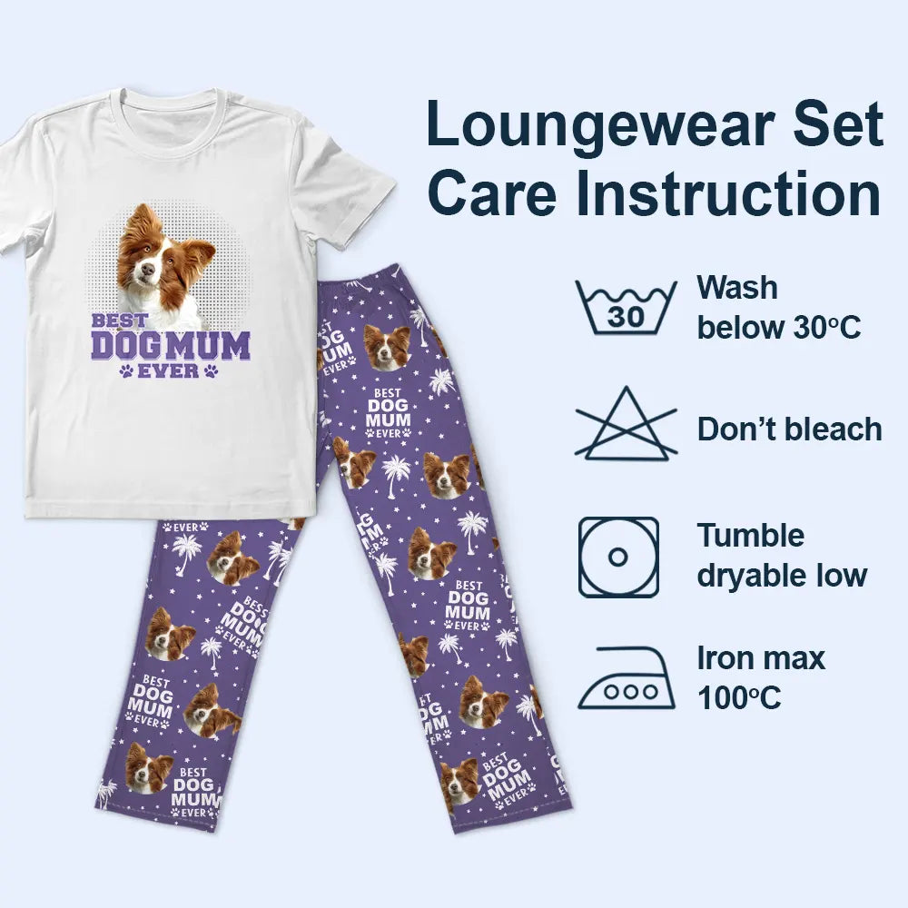 Custom Photo Best Dog Cat Dad Mom Ever - Personalized Loungewear Set