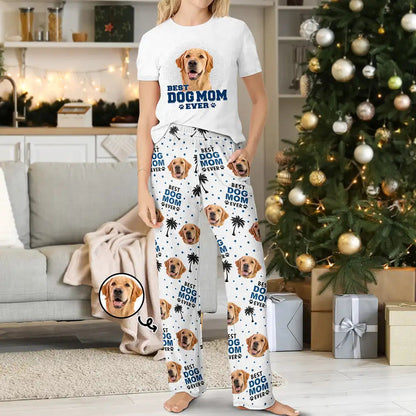 Custom Photo Best Dog Cat Dad Mom Ever - Personalized Loungewear Set