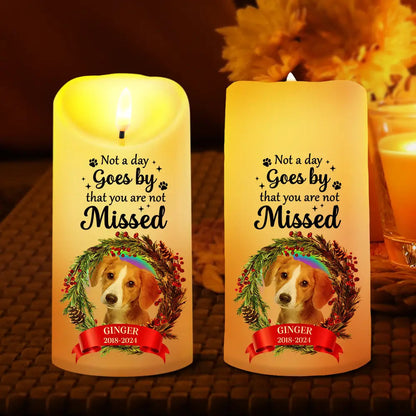 Custom Photo Memorial This Candle Burns In Loving Memory - Personalized Flameless LED Candle