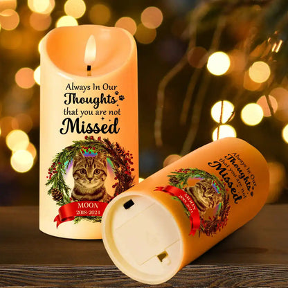 Custom Photo Memorial This Candle Burns In Loving Memory - Personalized Flameless LED Candle