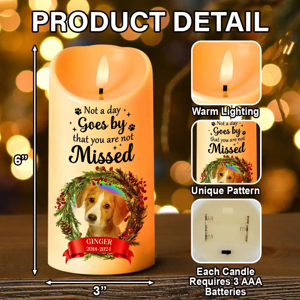 Custom Photo Memorial This Candle Burns In Loving Memory - Personalized Flameless LED Candle