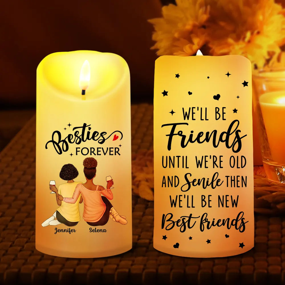 Our Memories Are Countless Our Friendship Is Endless - Personalized Flameless LED Candle