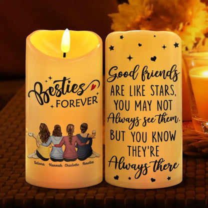 Our Memories Are Countless Our Friendship Is Endless - Personalized Flameless LED Candle