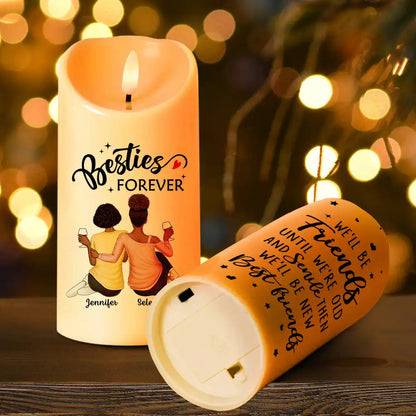 Our Memories Are Countless Our Friendship Is Endless - Personalized Flameless LED Candle