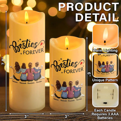 Our Memories Are Countless Our Friendship Is Endless - Personalized Flameless LED Candle