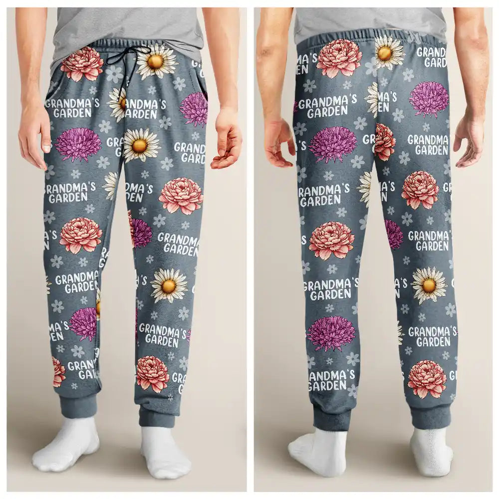 Grandma's Garden Birth Flower - Personalized Pajama Pants