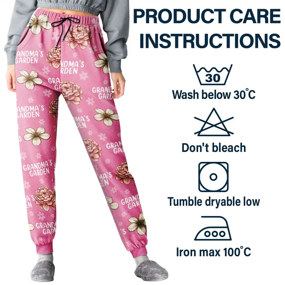 Grandma's Garden Birth Flower - Personalized Pajama Pants