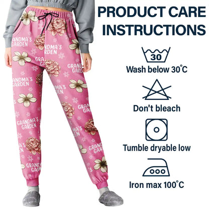 Grandma's Garden Birth Flower - Personalized Pajama Pants