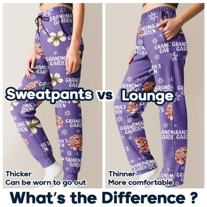 Grandma's Garden Birth Flower - Personalized Pajama Pants