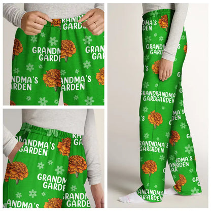 Grandma's Garden Birth Flower - Personalized Pajama Pants