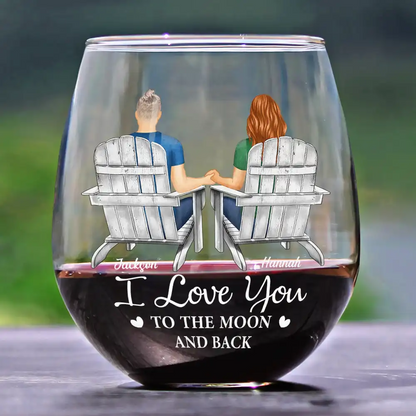 You And Me We Got This Anniversary Couple - Personalized Stemless Wine Glass