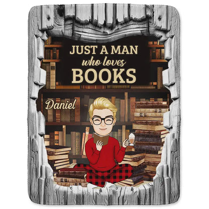 Just A Girl Who Loves Books - Personalized Fleece Blanket, Sherpa Blanket